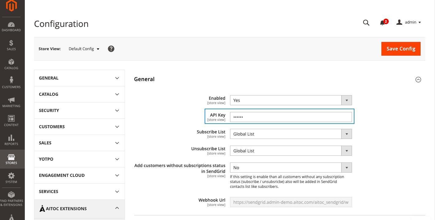 Magento Admin Panel